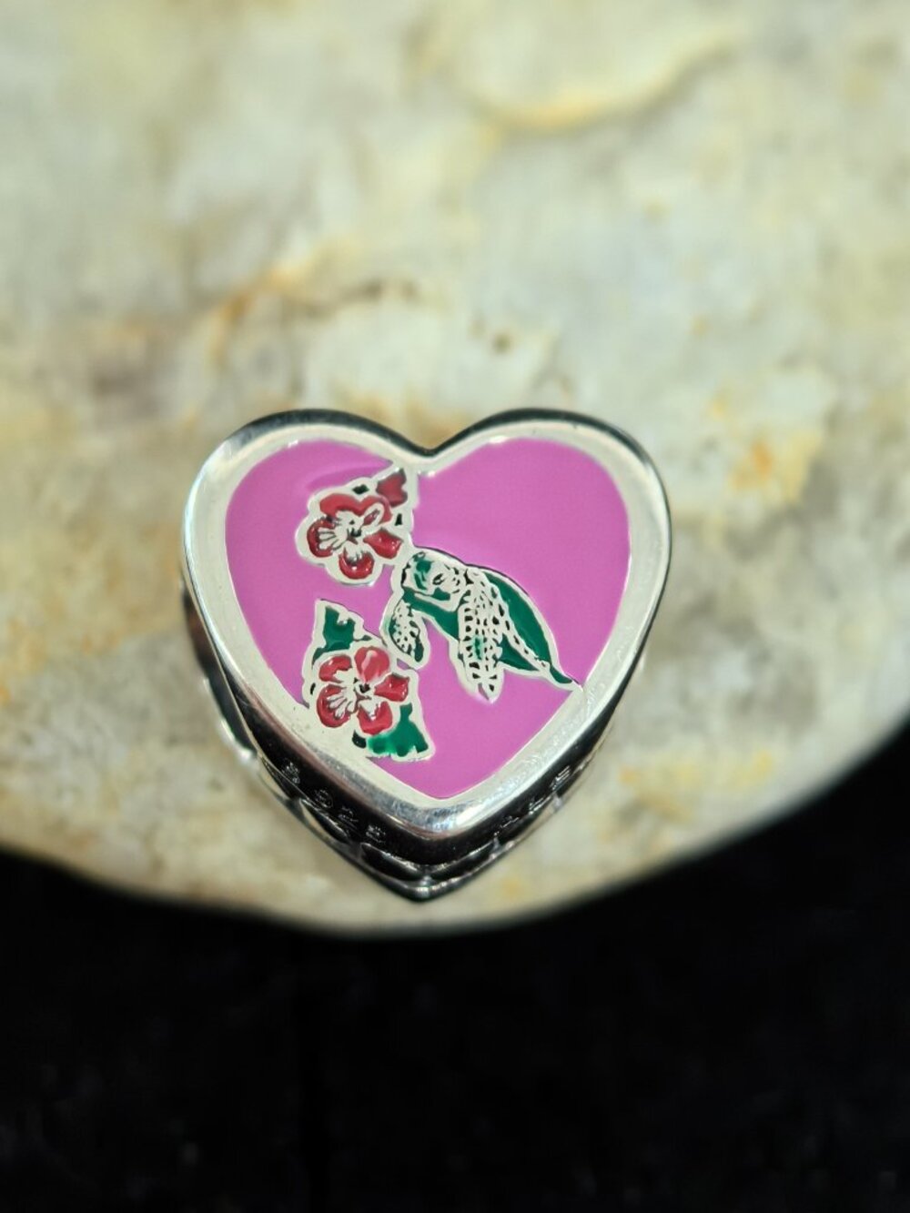 Pandora Aruba Exclusive Travel Heart Charm, S925 Silver Jewelry (Women's)